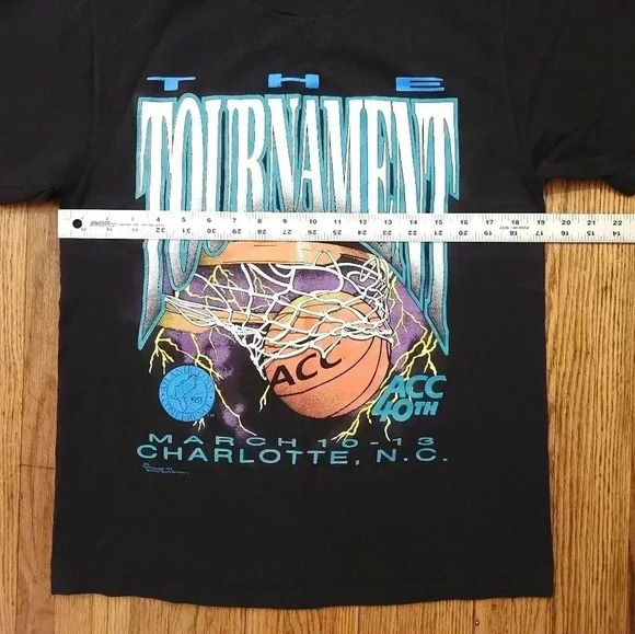 ACC Vintage Basketball T-shirt The Tournament 40th 1994 Size M Charlotte NC RARE - Picture 5 of 6